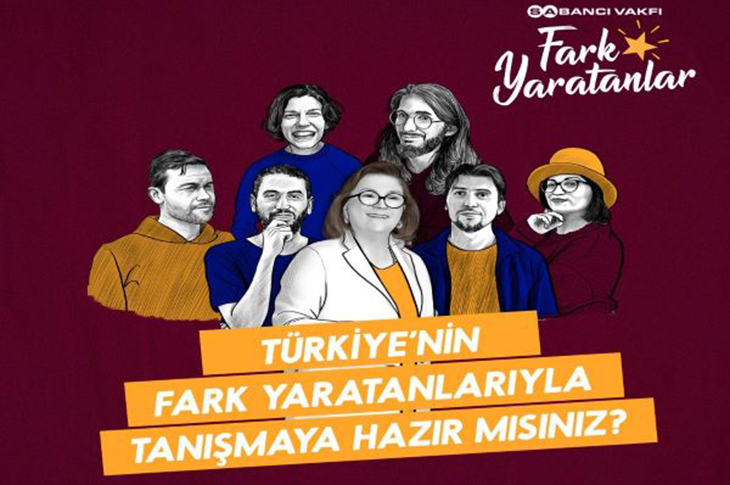 İllüstrasyon resimde Sabancı Vakfı Mütevelli Heyeti Başkanı Güler Sabancı ile fark yaratan yarışmacılar bir arada.