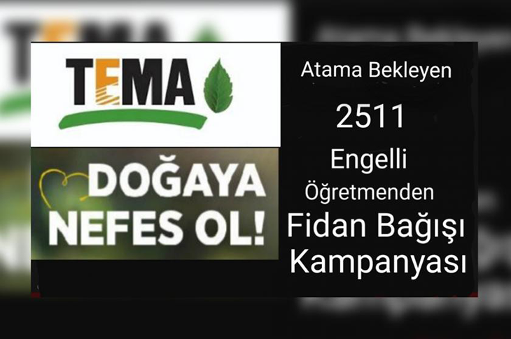 Ataması Yapılmayan Engelli Öğretmenler Fidan Kampanyası Başlattı Ataması Yapılmayan Engelli Öğretmenler Fidan Kampanyası Başlattı