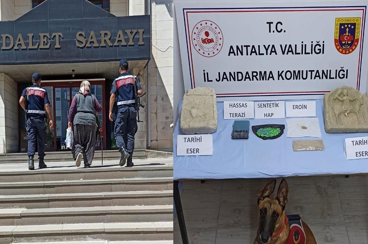 Antalya’da Yaşlı Kadın Evinde Uyuşturucu ve Tarihi Eserle Yakalandı