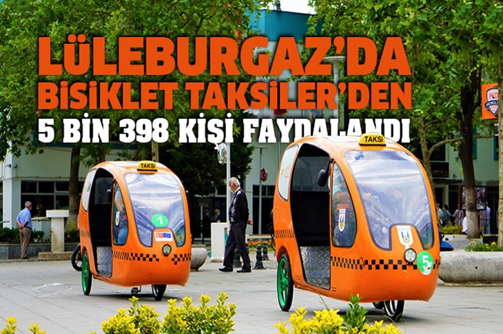 Lüleburgaz’da Bisiklet Taksilerden 5 bin 398 Kişi Faydalandı
