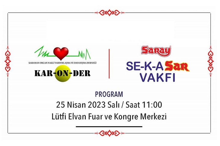 İlgili etkinliğin duyuru afişi objektife yansıyor.