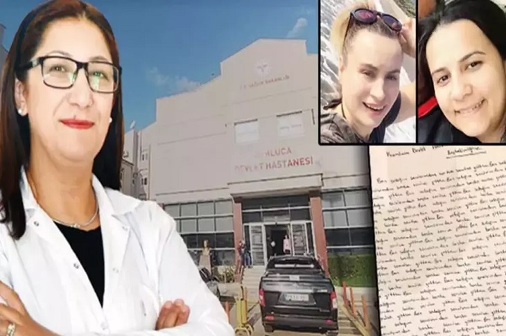 Mobbingi uygulayan başhekim, mağdur olan 2 hemşire ve ilgili hastanenin resmi farklı karelerle objektife yansıyor.