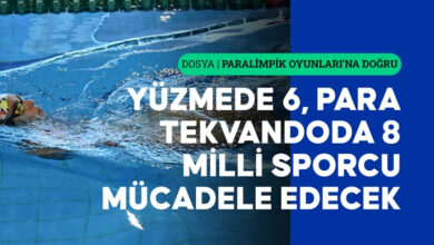 Fotoğrafta yüzen bir kişinin olduğu görülmektedir. Fotoğrafın sağında ise büyük harflerle yeşil kutunun içinde siyah bir yazı ile “Dosya| Paralimpik Oyunlarına Doğru”, aşağıda ise beyaz bir renkle yazılmış “Yüzmede 6, Para Tekvandoda 8 Sporcu Mücadele Edecek” yazısı var.