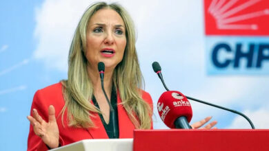 CHP Genel Başkan Yardımcısı Aylin Nazlıaka, basın açıklaması yapıyor.
