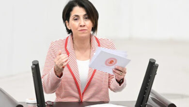 Fotoğrafta, CHP Ankara Milletvekili Aylin Yaman Türkiye Büyük Millet Meclisi'nde konuşma yapıyor.