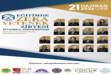 Afişte, 21 Haziran 2026’da düzenlenecek Eğitimde Zeka Yetenek Zirvesi duyuruluyor. Etkinliğin İstanbul Üniversitesi Ord. Prof. Dr. Cemil Bilsel Konferans Salonu’nda yapılacağı belirtilirken; afişte konuşmacıların fotoğrafları, organizasyon paydaşlarının logoları ve başvuru adresi yer alıyor.