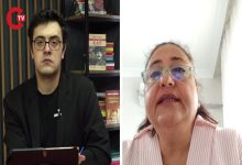 Program sunucusu Erdem Öktem ile Manisa Turgutlu Otizimliler Dayanışma ve Hakları Derneği Başkanı Şenay Çalışgan, iki kolajda bulunuyor.