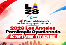 2028 Los Angeles Paralimpik Oyunları logosu, Paralimpik kariyerini sonlandırmış sporcularımıza 2028 Los Angeles Paralimpik Oyunlarında kariyer fırsatı yazısı bulunuyor.